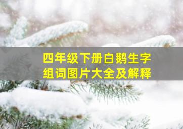 四年级下册白鹅生字组词图片大全及解释