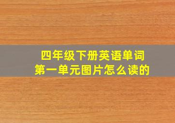 四年级下册英语单词第一单元图片怎么读的