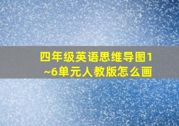 四年级英语思维导图1~6单元人教版怎么画