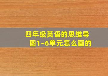 四年级英语的思维导图1~6单元怎么画的