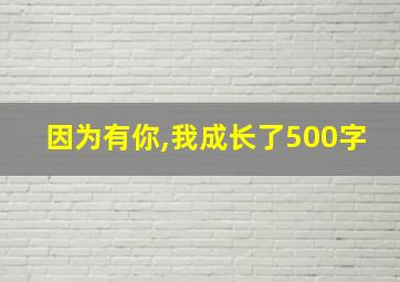 因为有你,我成长了500字