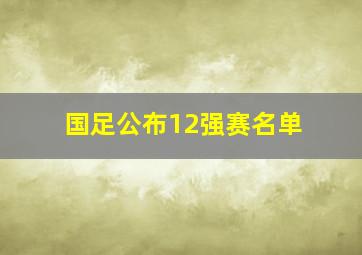 国足公布12强赛名单