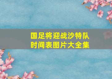 国足将迎战沙特队时间表图片大全集