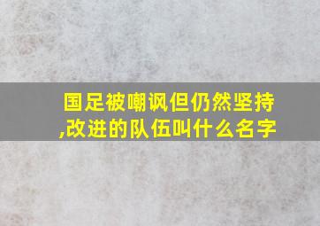 国足被嘲讽但仍然坚持,改进的队伍叫什么名字