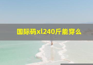 国际码xl240斤能穿么