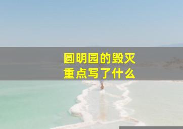 圆明园的毁灭重点写了什么