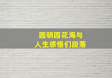 圆明园花海与人生感悟们段落