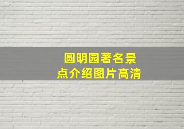 圆明园著名景点介绍图片高清