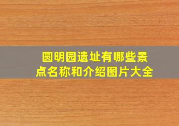 圆明园遗址有哪些景点名称和介绍图片大全