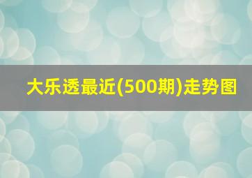 大乐透最近(500期)走势图