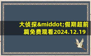 大侦探·假期超前篇免费观看2024.12.19