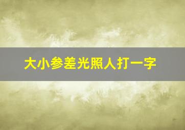 大小参差光照人打一字