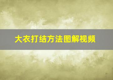 大衣打结方法图解视频