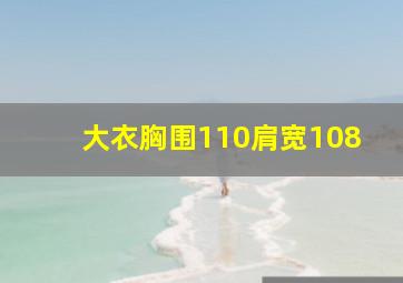 大衣胸围110肩宽108