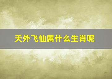 天外飞仙属什么生肖呢