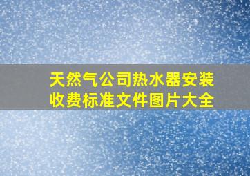 天然气公司热水器安装收费标准文件图片大全