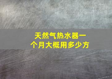 天然气热水器一个月大概用多少方