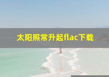 太阳照常升起flac下载