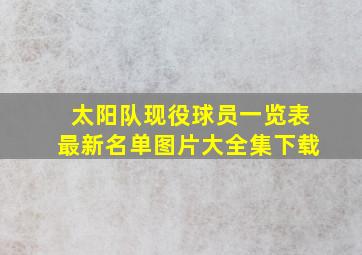 太阳队现役球员一览表最新名单图片大全集下载