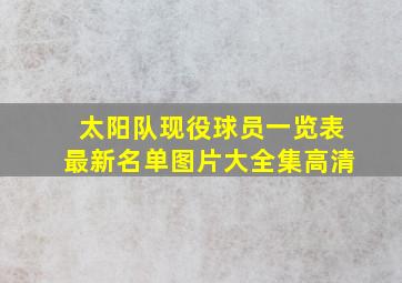 太阳队现役球员一览表最新名单图片大全集高清