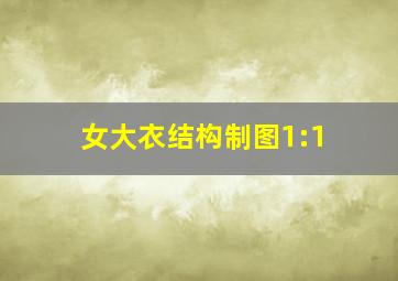 女大衣结构制图1:1