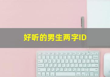 好听的男生两字ID