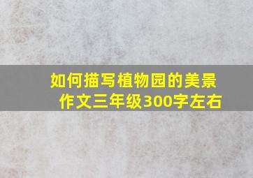 如何描写植物园的美景作文三年级300字左右