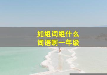 如组词组什么词语啊一年级