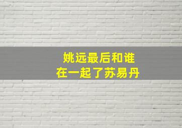 姚远最后和谁在一起了苏易丹