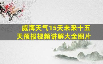 威海天气15天未来十五天预报视频讲解大全图片