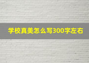 学校真美怎么写300字左右