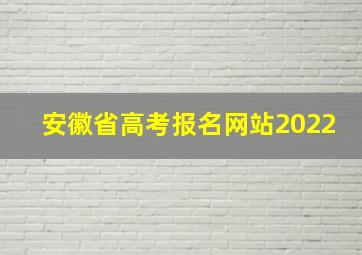 安徽省高考报名网站2022