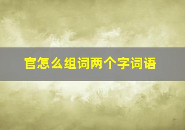 官怎么组词两个字词语