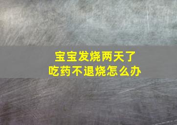 宝宝发烧两天了吃药不退烧怎么办