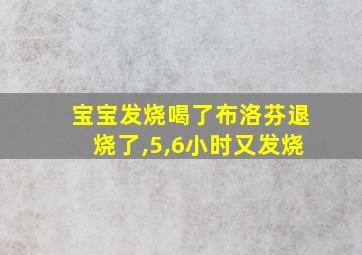 宝宝发烧喝了布洛芬退烧了,5,6小时又发烧