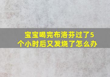 宝宝喝完布洛芬过了5个小时后又发烧了怎么办