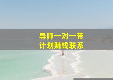 导师一对一带计划赚钱联系