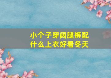 小个子穿阔腿裤配什么上衣好看冬天