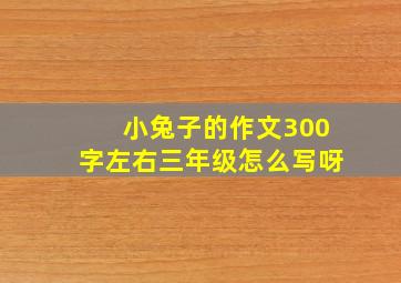 小兔子的作文300字左右三年级怎么写呀