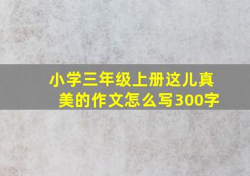 小学三年级上册这儿真美的作文怎么写300字