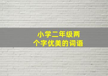 小学二年级两个字优美的词语