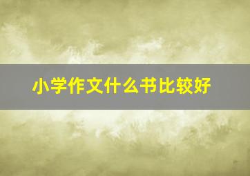 小学作文什么书比较好