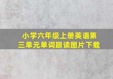 小学六年级上册英语第三单元单词跟读图片下载