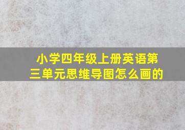 小学四年级上册英语第三单元思维导图怎么画的