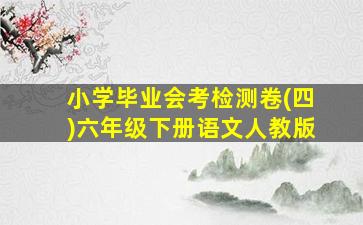 小学毕业会考检测卷(四)六年级下册语文人教版