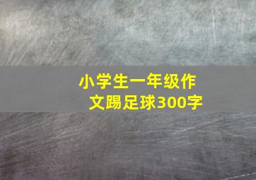 小学生一年级作文踢足球300字