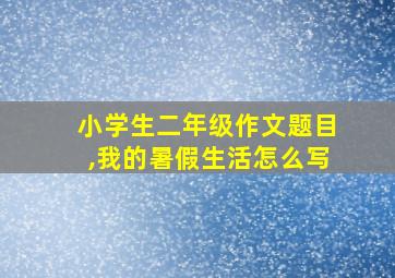 小学生二年级作文题目,我的暑假生活怎么写