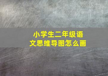 小学生二年级语文思维导图怎么画