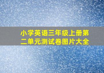 小学英语三年级上册第二单元测试卷图片大全