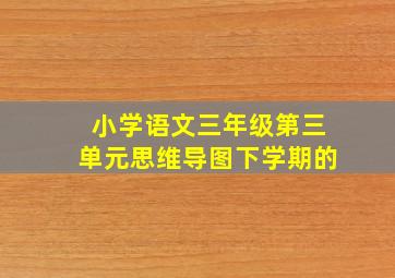 小学语文三年级第三单元思维导图下学期的